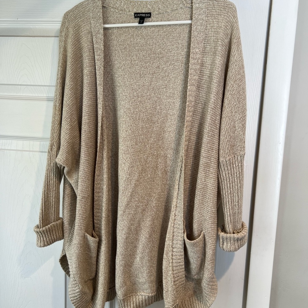 Express Women's Beige Cardigan